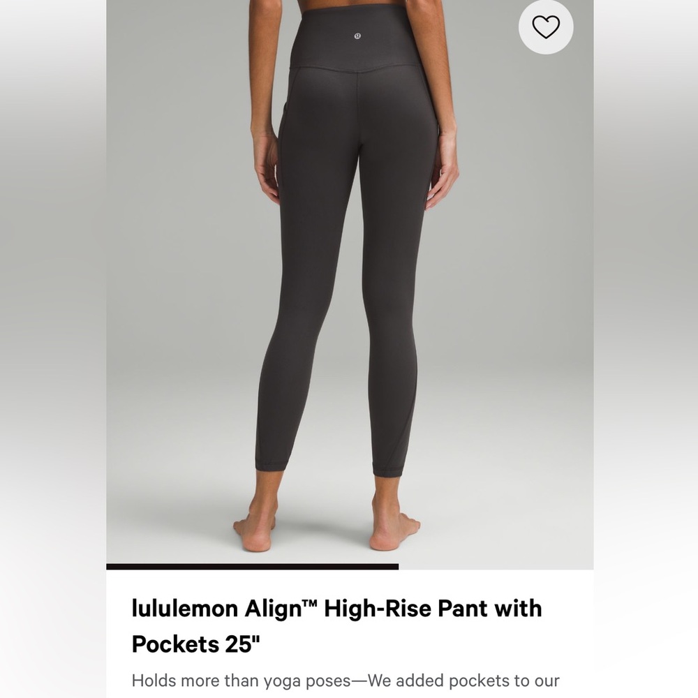 lululemon Align High rise pants with pockets 25”